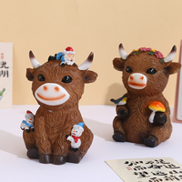 Patung Banteng Taman Luar Ruangan Baru, Kerajinan Resin, Ornamen Kreatif Bergaya Eropa, Dekorasi Rumah untuk Liburan, Hadiah