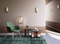 Chaise longue de salon colorée KOHO Home Furniture, chaise de salle à manger moderne en tissu et cuir pour salle à manger