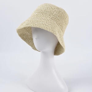 Bán Buôn Mùa Hè Giấy Rơm <span class=keywords><strong>Hat</strong></span> Tay Crochet Xô <span class=keywords><strong>Hat</strong></span> Màu Xanh Lá Cây Màu Có Thể Gập Lại Sun <span class=keywords><strong>Hat</strong></span> - Product Image 4