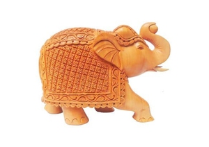 Handcrafted Wooden <b>Elephant</b> Sculpture Traditional Carved Home <b>Decor</b> Indoor Tabletop Ornament for Living Room Shelf Display <b>Decor</b> - Product Image 4