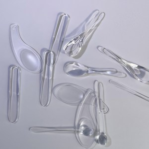 Cuchara de espátula cosmética PS de plástico transparente para embalaje y mezcla de polvo en frascos - Product Image 4