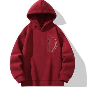 Sweat-shirt à capuche oversize uni pour homme personnalisé, logo brodé, technique de lavage, sweat-shirts pour la saison hivernale - Product Image 2