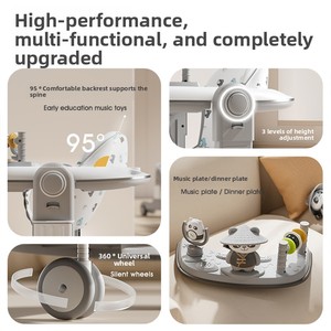 Deambulatore Multifunzione Regolabile Anti-Ribaltamento e Anti-O-leg per Bambini, Passeggino Pieghevole per Imparare <span class=keywords><strong>a</strong></span> Camminare - Product Image 6