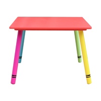 Ensemble table à manger et chaises en bois, ensemble de 3 pièces au design moderne de dessin animé, pour le salon