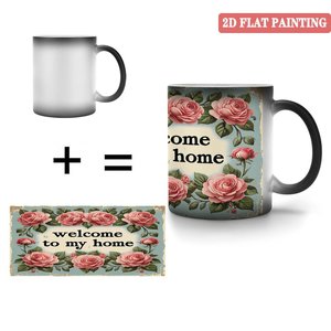 Heat Transfer Blank <b>Ceramic</b> <b>Mug</b> 11oz Frosted Black Color Changing Gift Cup - Product Image 4