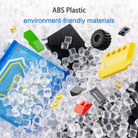 Ensemble de blocs de construction en plastique de 40 pièces pour modèles de véhicules urbains, autobus scolaires jaunes, stations et véhicules publics à un étage, jouets DIY