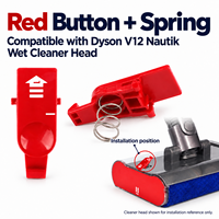 Bouton de déverrouillage en plastique pour tête de nettoyage de rechange, clip de fixation pour Dyson V12 Detect Roller Head - Pièces de bouton