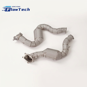ท่อไอเสียแบบ High Flow สำหรับ Audi S8 A8 D4 4.0T 200 เซลล์ พร้อมแคทและแผ่นกันความร้อน - Product Image 4