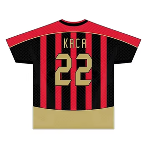 Camiseta de fútbol AC Milanes Camiseta personalizada para equipos de fútbol y jugadores con 100% poliéster Transferencia de calor Impreso Servicio OEM - Product Image 5