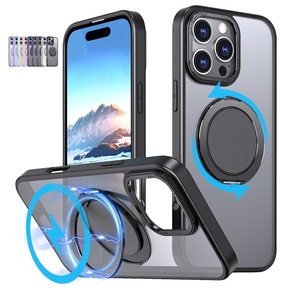 Magnetische 360 Roterende Metalen Auto Houder Harde Behuizing Voor <span class=keywords><strong>Iphone</strong></span> 17 Air 17 16 14 11 <span class=keywords><strong>12</strong></span> 13 15 Pro Max Plus Zachte TPU Rand Back Case - Product Image 2