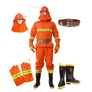 Fire Fighting Clothing for Fireman Five Piece Set Customizable Safety Firefighter Uniform Fire Ffighting Clothing