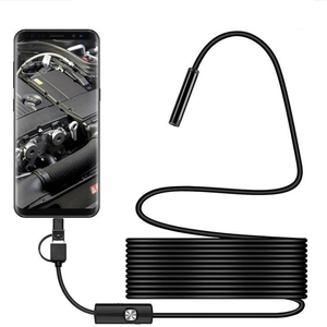 7mm लेंस यूएसबी Endoscope कैमरा निविड़ अंधकार लचीला तार नाग ट्यूब निरीक्षण <span class=keywords><strong>Borescope</strong></span> OTG संगत Android फोन के लिए - Product Image 5