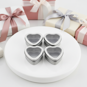 Scatole di Latta a Forma di Cuore di Alta Qualità Personalizzate per Alimenti Come Caramelle e Biscotti - Product Image 2
