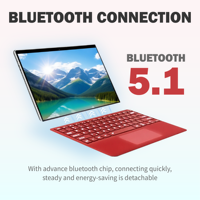 Nouveau clavier USB sans fil haute performance avec rétroéclairage RVB et pavé tactile pleine taille pour Surface GO 1/2/3 Gen 2018-2021