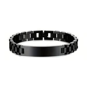 2025 braccialetto curvo da uomo in acciaio inossidabile di lusso Best Seller può intagliare cinturino in metallo <span class=keywords><strong>bracciale</strong></span> <span class=keywords><strong>con</strong></span> barra per incisione - Product Image 4