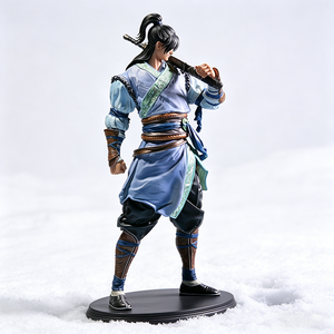 Estatua de Resina de Alta Precisión de Espadachín, Figura Coleccionable de Héroe Wuxia Chino, Decoración de Escritorio de Estilo Oriental Exquisito - Product Image 2