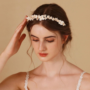Opale cristal mariage princesse diadème Design Floral casque pour femmes élégant mariée bandeau pour <span class=keywords><strong>Communion</strong></span> nuptiale douche fête - Product Image 2