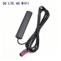 Antenne WiFi adhésive noire fiable 2,4 GHz avec gain 3dBi, connecteur coaxial FAKRA-D RG174 pour autoradio
