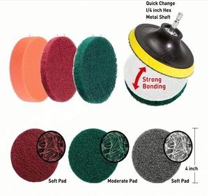 3Pcs Handheld Electric Drill <b>Brush</b> Pp Material Home for Kitchen Bathroom Car Toilet & <b>Window</b> Cleaning Custom Logo - Product Image 2