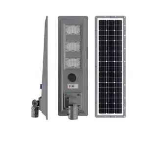 300W integrado Smart Solar Street Light Suporte voz chat com câmera IP65 Wifi levou Solar Pole lâmpada com PIR Motion Sensor