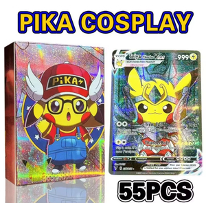 55 cartes holographiques Pokémon Anime <span class=keywords><strong>Pikachu</strong></span> Cosplay One Piece Pokémon Trading Flash Cards par boîte - Product Image 2