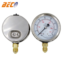 Manufacturer 2.5inch Glycerin Filled Pressure Gauge Manometer 0-16bar/230psi Stainless Steel Manometer