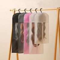 Sacs de rangement anti-poussière pour perruques avec logo personnalisé, réutilisables, pour accessoires capillaires, suspendus, anti-poussière, avec fermeture éclair, vente en gros