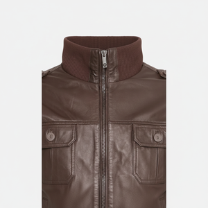 แจ็คเก็ตหนัง PU คุณภาพสูงสำหรับผู้ชาย หลายสี แฟชั่นทันสมัย ระบายอากาศได้ดี - Product Image 1