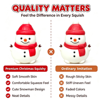 Grand Bonhomme de Neige Squishy en TPR, Jouet Anti-Stress Mignon pour Noël, Thanksgiving, Remise de Diplôme, Nouvel An Chinois et Nouvel An