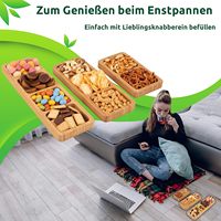 Plateau de rangement en bois de style japonais pour fruits secs, noix et bonbons, avec 2-3 compartiments, pour la cuisine, le salon et la salle de bain