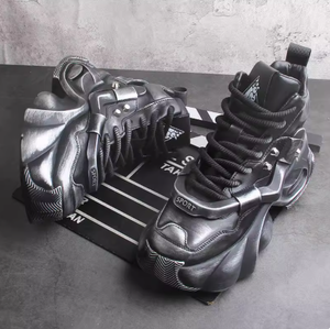 <strong>Basketball</strong> <strong>Shoes</strong> Anti Slip, Height Increasing, Thick Soled, Fashionable <strong>2026</strong> New Men's High Top Running White <strong>Shoes</strong> - Product Image 6