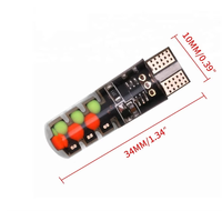 Lampe d'éclairage d'ambiance de haute qualité, éclairage intérieur dansant, clignotant, 12V, voiture, RGB, T10, COB, 12smd, ampoule LED en silicone, télécommande