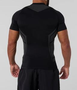 T-shirt pour <span class=keywords><strong>homme</strong></span>, coupe ajustée, idéal pour le jogging, la remise en forme, la course à pied et l'entraînement, vente en gros, fitness, séchage rapide, compression - Product Image 6