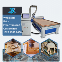 Machine de découpe CNC JX-Aluminium 1325 MDF PCB 2x4 ATC Changeur d'outils en bois Découpe de verre avec aspiration