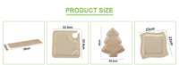 Assiettes carrées en bois écologiques, assiettes jetables en bambou, biodégradables, compostables, pour restaurant