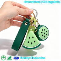 Personalisierte 2D Niedliche Anime PVC Schlüsselanhänger Großhandel Handgefertigte 3D Figur Bedruckte Weiche PVC Schlüsselanhänger Kundenspezifischer Hersteller