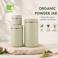 Conteneur en acier inoxydable réutilisable pour poudre de superaliments de voyage, emballage hermétique pour marques bio