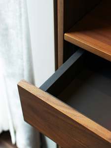 Armoire moderne en bois massif pour chambre à coucher, salon, gain de place, grande capacité, écologique, autoportante, portes personnalisables en DIY - Product Image 5