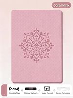 Tapis de yoga double de grande taille en TPE de haute qualité, antidérapant, épaissi et silencieux, pour les séances de yoga parent-enfant, les entraînements à domicile et la danse