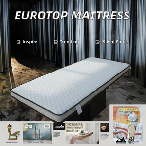 Matelas hybride <span class=keywords><strong>à</strong></span> ressorts de 4 pouces, fermeté moyenne, compressé sous vide, enroulé en boîte, taille Queen, idéal pour <span class=keywords><strong>appartement</strong></span> et chambre d'atelier - Product Image 1