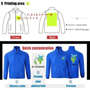 YOWESHOP Unisex Workwear Jackets Customizable Logo Long Sleeve <b>Shirts</b> Windbreaker Outdoor Team Size XL Filling <b>Polyester</b> ASIN - Product Image 6