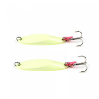 Leurre de pêche Synnex en forme de cuillère avec hameçon triple, leurres rotatifs en métal, taille personnalisable, yeux 3D