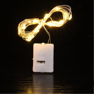 Guirlande lumineuse à piles en fil de cuivre 10/20/30 LED, 3 modes, source lumineuse LED de <span class=keywords><strong>Noël</strong></span> 1m/2m/3m, <span class=keywords><strong>décoration</strong></span> intérieure/extérieure - Product Image 5