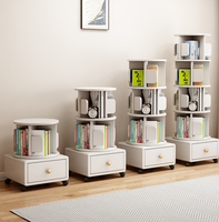 Étagère rotative en gros avec tiroir et roulettes pour le rangement de la chambre d'enfant