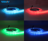 Tira de LED Flexible Inteligente RGB 5050 de 12V, Control Remoto por Aplicación, Retroiluminación para TV, PC, Dormitorio, Ambiente, SMD 5050