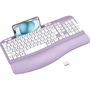 Ergonomic Rechargeable USB Numeric <strong>Keyboard</strong> with Leather Wrist Rest Customized Membrane Operation New English <strong>Language</strong> Product - Product Image 5