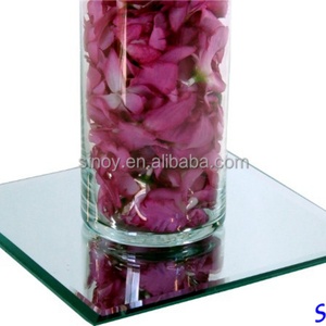 Square Round Hexagon Wedding Centerpiece <b>Mirror</b> with Polished Glass Edge for Weddings - Product Image 6
