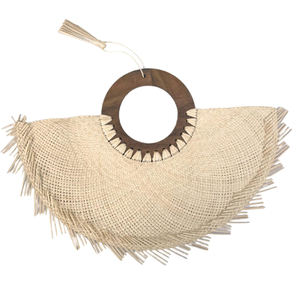 Kipas Tangan Anyaman Jerami Buatan Tangan Elegan Unik Aksesoris Boho Kipas Anyaman Kustom untuk Dekorasi Dinding Pernikahan Souvenir Pesta - Product Image 1