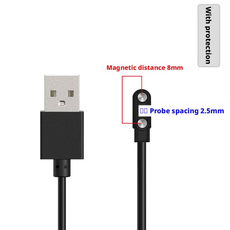 2.5mm-8mm 2 pines negro con protección