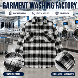 Camicie in Flanella a Quadri per Uomo Personalizzate OEM, 340gsm, 100% Cotone Pesante, Oversize, Manica Lunga, Produttore di Giacche-<span class=keywords><strong>Camicia</strong></span> - Product Image 3